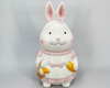 Easter Bunny Ceramic Cookie Jar / Storage Canister